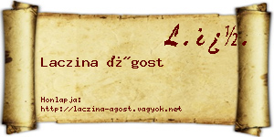 Laczina Ágost névjegykártya